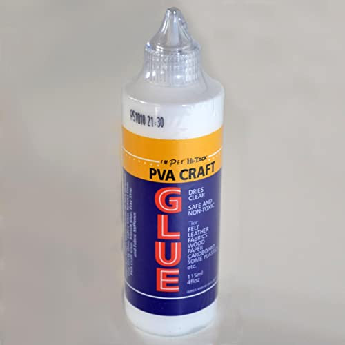 Hi-Tack PVA Craft Glue 115ml – Strong Adhesive for Fabric, Paper, Wood, Polystyrene, Foam & More Ideal for Crafting, DIY, and Repairs Fast-Drying, Versatile Bonding Solution