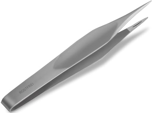 Profi Pinzette für Zecken Fremdkörper Splitterpinzette rostfreies Edelstahl 11 cm