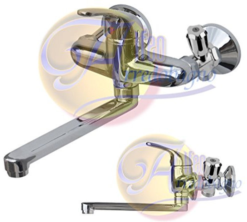 Miscelatore lavello lavatoio muro attacco lavatrice rubinetto a parete lavatrice