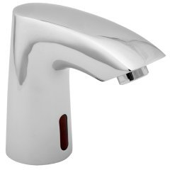 Deva Automatic Water On Mono Basin Tap in Chrome – Touchless Hands Free Auto Water - Battery Or Mains Powered - Bathroom Infrared Toilet Sink Faucet Silver – 2 Year Warranty Sensor 1D