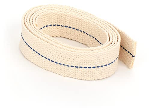 NKlaus 1 Meter 25mm 100% Natürliche Baumwolle Lampendocht flach Litzendocht Laternendocht für Ölbrenner Öllampe mit gereinigtem Petroleum 1302