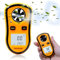 FISHTEC - Tragbares digitales Anemometer - Misst die aktuelle/durchschnittliche/maximale Windgeschwindigkeit + Temperatur - Hintergrundbeleuchtetes LCD-Display - Ideal Windsurfen, Angeln, Bergsteigen