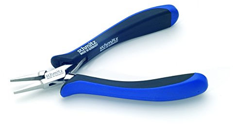 Flachzange 130mm 4225HS22 - kurze, sehr schlanke, abgesetzte Greif-Backen ohne Verzahnung - ESD - EGB sicher - Ableitend - Hightech Werkzeug für den Profi - Made in Germany - Solingen