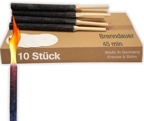 Fackeln 45 Minuten Brenndauer Wanderung Osterfeuer kleine Fackel (10 St.)