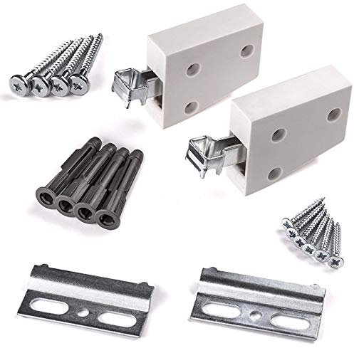 SOTECH 3 x Support d'armoire Set Complet Blanc Support Mural Support d'armoire Capacité de Charge 120 kg