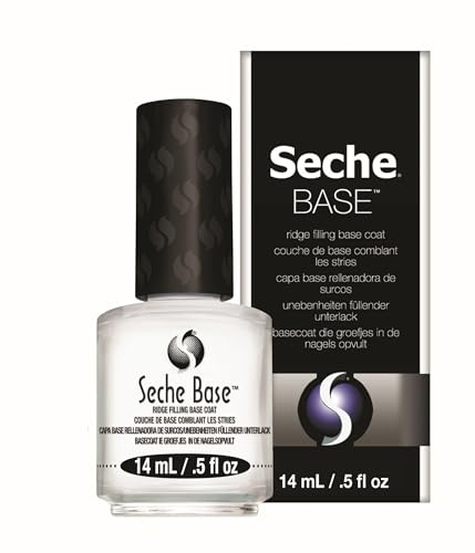 Seche Base Ridge Filling Base Coat | Premium Nail Primer & Nail Ridge Filler, Strengthing Nail Polish Base Coat for Long-Lasting Manicures | Professional Bonding Clear Builder Gel for Nails | 14 ml