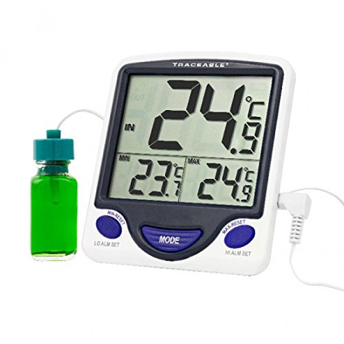Control Company 4548 Traceable Jumbo Refrigerator/Freezer Thermometer with Bottle Probe Specifically for Refrigerator/Freezer Application