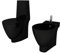 vidaXL Design Stand WC Bidet Bodenstehend Spülkasten Keramik Schwarz Toilette