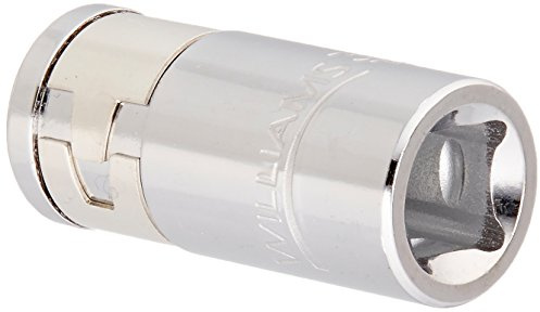 Williams JHW30013 1/4 Inch Socket with 1/4 Inch Bit Drive, Chrome Plated for Rust Protection, Ball & Spring Retention, Durable Compact Design for Automotive, Industrial & Maintenance Use