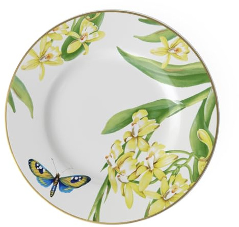 Villeroy & Boch Amazonia Anmut 1043812650 Plato de Desayuno, Porcelana, Verde, 19.5x19.600000000000001x4.5999999999999996 cm