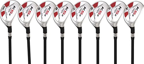 Majek Petite Senior (55+) Clubes de golf para mujer Todas las mujeres híbrido juego completo de grafito ligero incluye: #4, 5, 6, 7, 8, 9, PW + SW Lady Flex para diestros New Utility L Flex Club