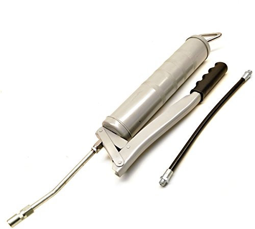 AB Tools 15oz Grease Gun with Flexi and Fixed Hoses Lever Action Piston Grip Pump TE432