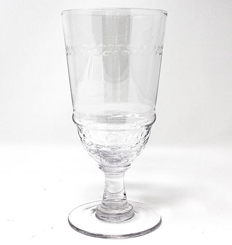 The Original Prestige Vaso de absenta de 350 ml, hecho a mano, estilo cordón francés con detalles decorativos, copa transparente para bebidas, elegante diseño de inspiración vintage