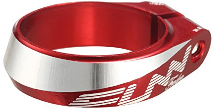FUNN Frodon Bolt-on Collier de Selle avec Un diamètre intérieur de 34,9 mm, en Alliage léger et Durable, pour vélo de Montagne, vélo BMX et vélo de Route (Rouge)