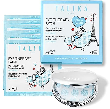 Talika Eye Therapy Patch Eye Pads - Augenpads gegen Augenringe und Tränensäcke - Wiederverwendbare Augen Patches - Für erfrischte Augen - Packung mit 6 Augen Pads