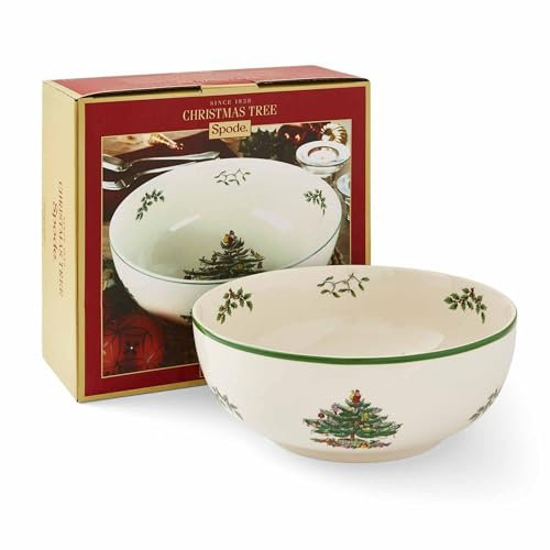 Spode Christmas Tree Serving Bowl, Ceramic, Multi-Colour