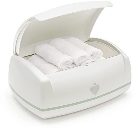 Prince Lionheart Cotton Warmies Wipes Warmer, Includes 1 Ever-Fresh Pillow and 4 Warmies Cloth Wipes