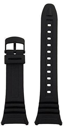 Casio 10076822, Belt watch, resin, Black, Black, Minimalist