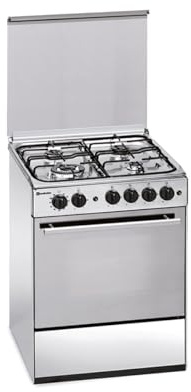Meireles M 601 X Cooker - Cocina (Independiente, Acero inoxidable, Giratorio, 51 L, Gas natural, Mediana)