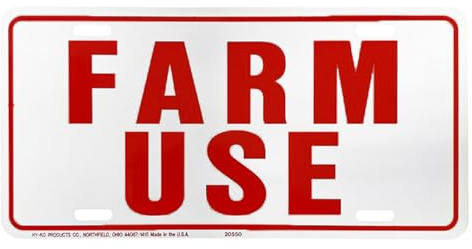 Hy-Ko Products 361951 Farm Use Id Tag White/Red, 6(h) x 12(w) -Inches, red/White