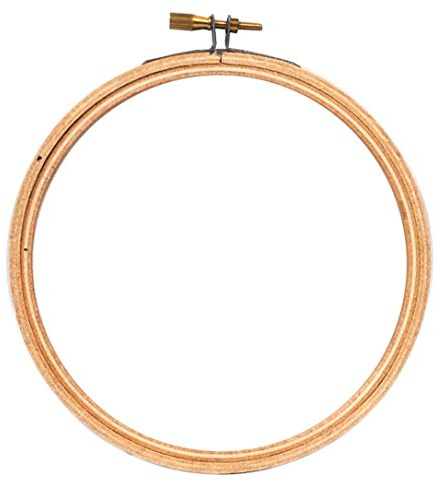 Darice 39103 1-Piece Wood Embroidery Hoop, 5-Inch