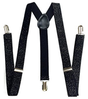 Black Glitter Suspenders-1 piece