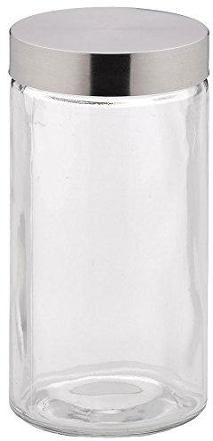 Kela 17868 Bera Frischhaltebox Glas/Edelstahl Transparent/Silber 11 x 11 x 22 cm 1,7 l