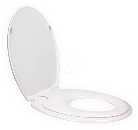 VeeBath MV125F Kiddo Siège de toilette pour enfant avec fermeture douce et ouverture rapide Blanc