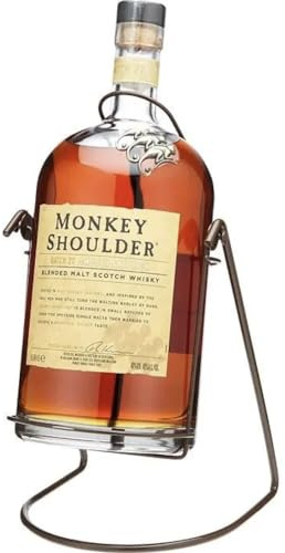 Monkey Shoulder Blended Malt Scotch Whisky 40% - “The Gorilla” I 4,5l Großflasche mit Ausgießhilfe I Mild. Vollmundig. Perfekt für Mixgetränke.