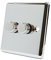 AET CPC2GDIM4 Interrupteur variateur de lumière classique en chrome poli 400 W-10 A 2 voies 400 W