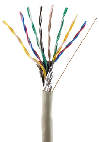 SeKi Cavo telefonico 8 x 2 x 0,6 mm, J-Y (ST) Y 25 m, rotondo, per montaggio a incasso, linea di installazione della telecomunicazione a 16 fili