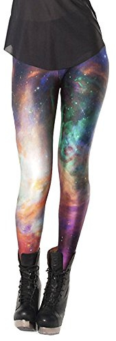 QZUnique Leggings for Women, Halloween Full-Length Printed Legging Footless Elastic Yoga Pants, Regular and Plus Size