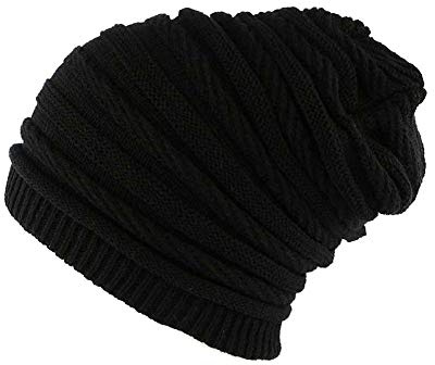 Nyls Création Bonnet Rasta Oversize Noir Jack Mixte,Taille unique,Noir