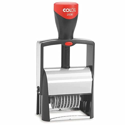 COLOP Classic Line 2008 8 stelliger Ziffernstempel aus Metall, 17 x 8 x 5,5 cm