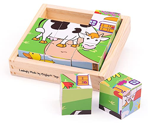 Bigjigs Toys Puzzle in Cubi Animali
