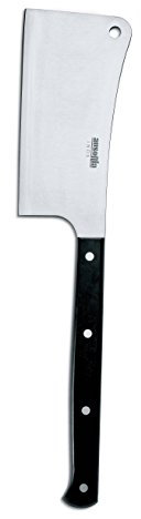 AUSONIA - 64330 HACHA DE COCINA DE DOS MANOS CON HOJA DE ACERO INOXIDABLE 440 DE 26 CM Y MANGO LARGO NO TÓXICO DE POLIPROPILENO DE 34 CM