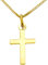 Alexander Castle Klein Schlicht Solide 9ct 375 Gold Kreuz Halskette für Frauen & Kinder - Kreuz Kette Frauen 18 9ct 375 Gold Kette & Schmuck Geschenk-Box