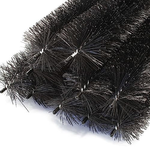 Wiltec Pare feuilles Lot de 10 pièces 12 m, 10 x 120 cm x Ø 8 cm, Protège gouttière, Hérisson stop feuilles, Protection contre feuillages et martres