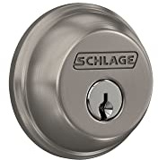 Schlage B60 N 619 Deadbolt, Keyed 1 Side, Highest Residential Security, Satin Nickel