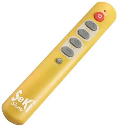 SeKi Slim, universal, programmerbar fjärrkontroll med stora knappar.
