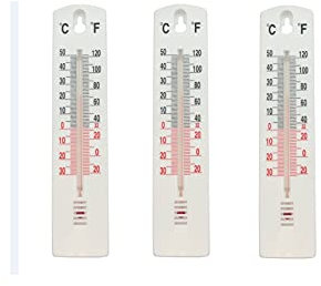 3 X Wall Indoor/Outdoor Wall Thermometer