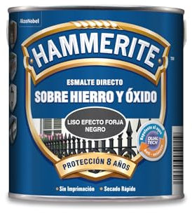 Hammerite Esmalte Forja, Negro, 750 ml (Paquete de 1)