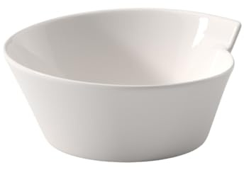 Villeroy & Boch New Wave Large Round Rice Bowl, 20.25 oz, Premium Porcelain, Made in Germany, White