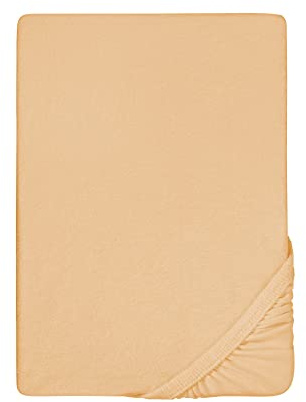 biberna Frottee-Stretch-Spannbetttuch 0012344 Gold 1x 180x200 cm - 200x200 cm