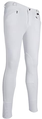 HKM Reithose-200412000831 Pantaloni da Equitazione. Bianco 56