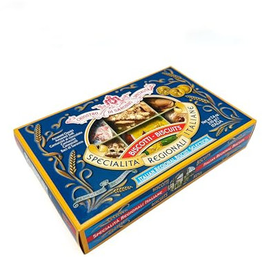 Chiostro di Saronno Biscotti Italiani Mix 210 g, Amaretti Croccanti, Amaretti Morbidi, Baci di Dama, Canestrelli, Cantucci alla Mandorla, Cantucci al Cioccolato, Specialità Italiane Regionali
