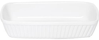 Excelsa Pirofila Rettangolare Perfetta per infornare Ogni Tipo di pietanza, Ceramica, Bianco, 28 X 22