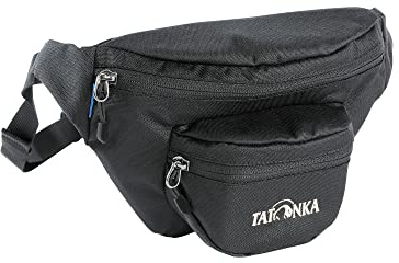 Tatonka Bauchtasche Funny Bag S - Robuste Hüfttasche mit Zwei Reißverschluss-Fächern (Black)