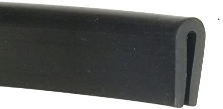 Flexible Black Rubber U-Shape Edge Trim Seal Channel 16mm x 7mm Fits 1-2mm Priced Per Metre