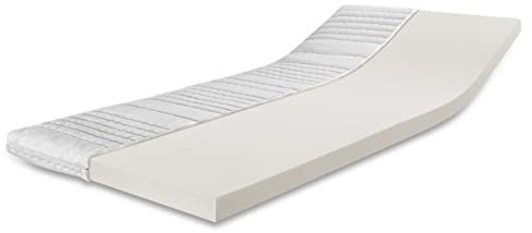 Ravensberger Matratzen Visco-Topper - 120 x 200 x 9 cm - H2/3 RG60 (50-110 kg) - 7 Zonen Matratzenauflage - 9 cm Gesamthöhe - mit Baumwoll-Doppeltuch-Bezug - Matratzentopper
